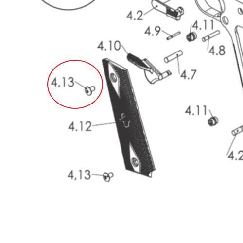 Parafuso do Punho (Tala) Taurus 1911 Original – Peça de Reposição